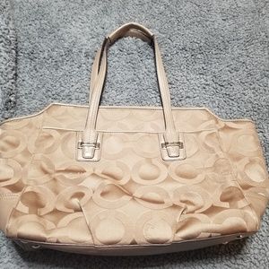 Coach Canvas Satchel tan